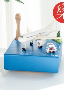 飛機停機坪 音樂盒 木質音樂盒 MUSIC BOX