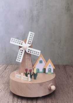 田園風車 音樂盒 木質音樂盒 MUSIC BOX