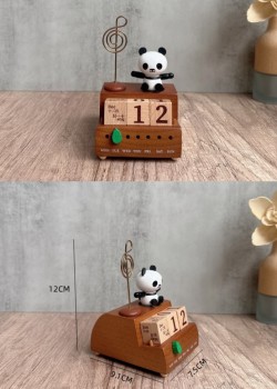 白貓熊日曆 音樂盒 木質音樂盒 MUSIC BOX