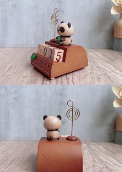 貓熊日曆 音樂盒 木質音樂盒 MUSIC BOX