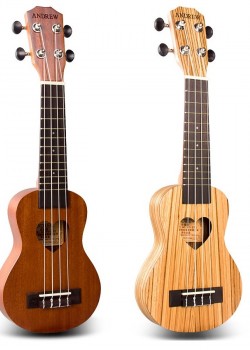 ANDREW 17吋 心型 mini ukulele 